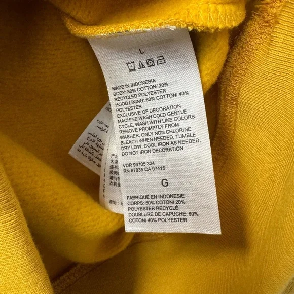 Nautica Yellow Sailing Hoodie for Men size Large - Picture 5 of 9